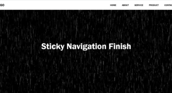Sticky Navigation Bar On Scroll Using JavaScript