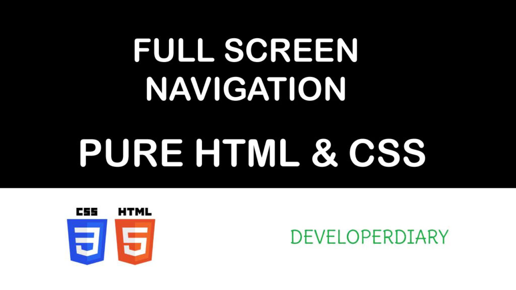 How To Create a Full screen Overlay Navigation