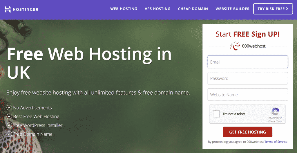 Hostinger wordpress hosting