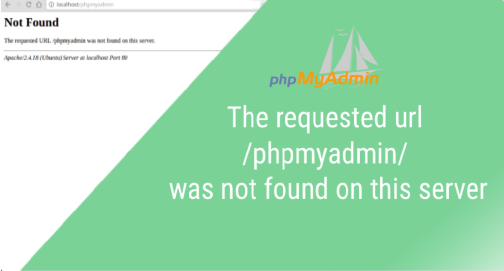 The requested url /phpmyadmin/ was not found on this server