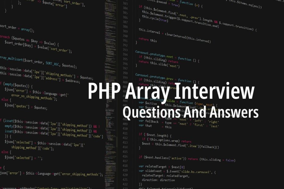 php array interview