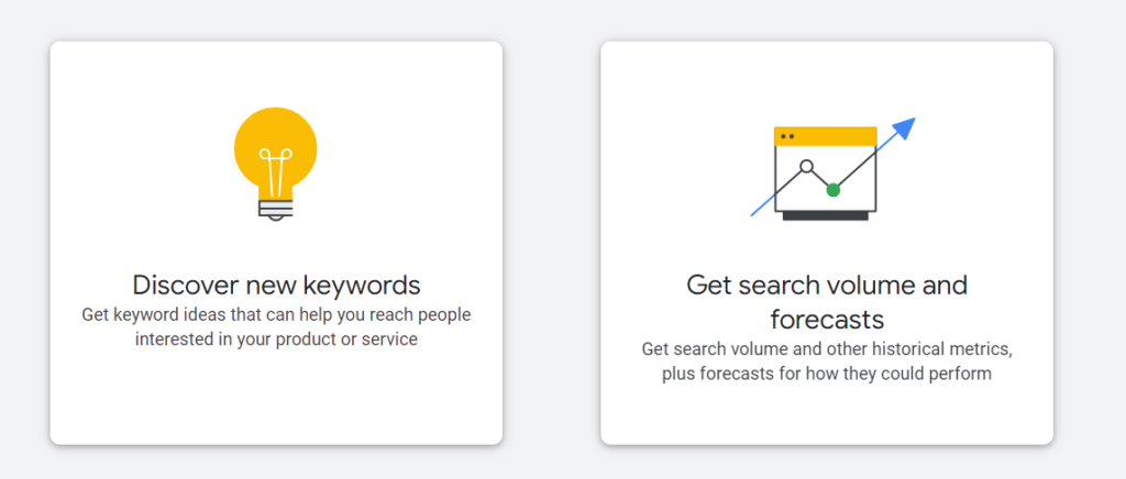 google keyword planner choice