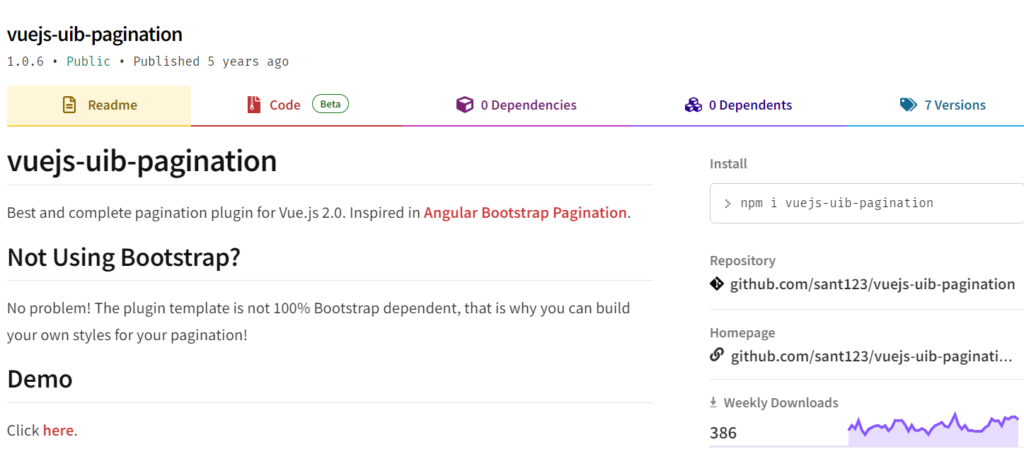 vuejs uib pagination